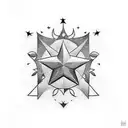 russian 5 point star tattoo design idea