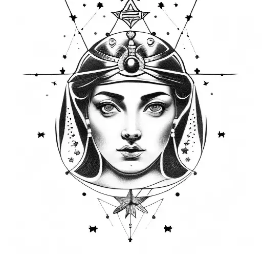 Constellation, Greek Goddess Athena, More Stars tattoo design idea