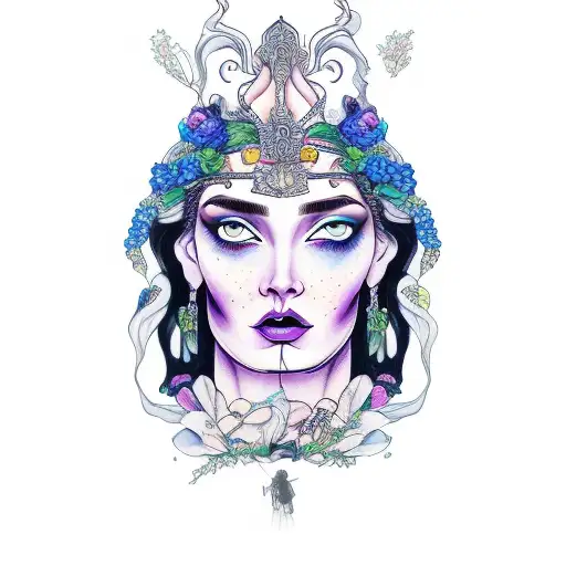 Persephone and Hades tattoo design idea