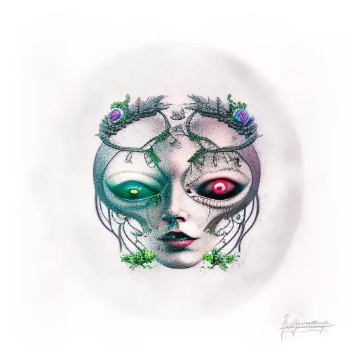 Persephone and Hades tattoo design idea