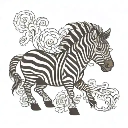 zebra tattoo design idea