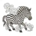 zebra tattoo design idea