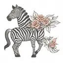 zebra tattoo design idea