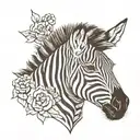 zebra tattoo design idea