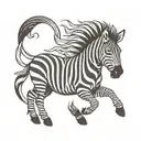 zebra tattoo design idea