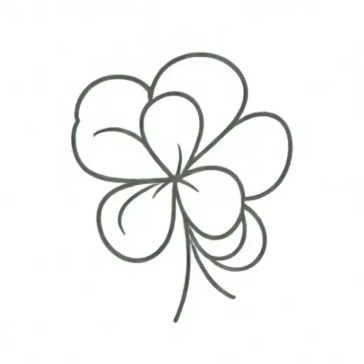 four-leaf clover leaf clover made tattoo design idea