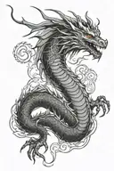 Long dragon tattoo design idea