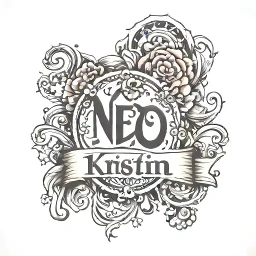 kristin name written tattoo design idea