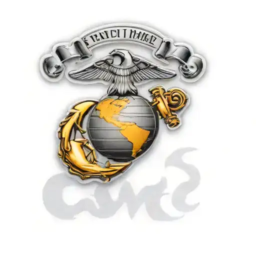 usmc logo tattoo design idea