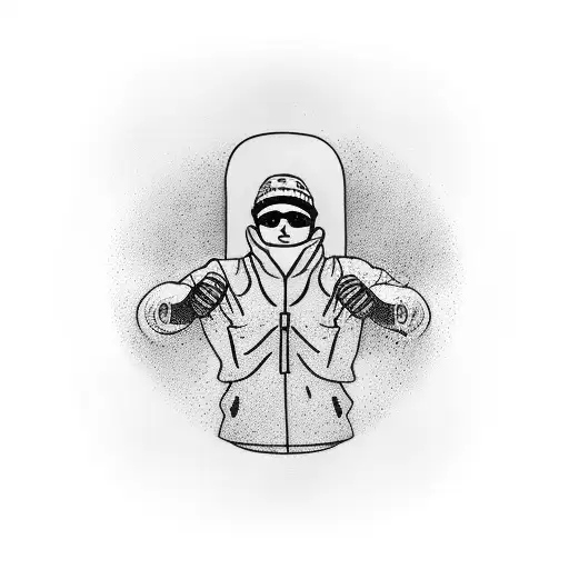 snowboard and mountainbike tattoo design idea