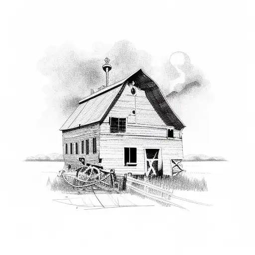 farm tattoo design idea