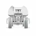 Tractor landscape tattoo design idea