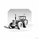 Tractor landscape tattoo design idea