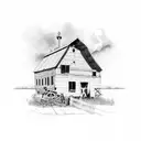 farm tattoo design idea