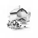 farm tattoo design idea