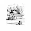 farm tattoo design idea