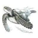 sea turtle tattoo design idea