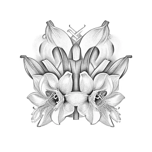 hyacinth in chest tattoo design idea