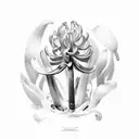 hyacinth in chest tattoo design idea