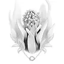 hyacinth in chest tattoo design idea