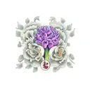 hyacinth in chest tattoo design idea