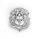 hyacinth in chest tattoo design idea