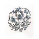 hyacinth in chest tattoo design idea