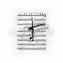 sheet music of blessed assurance with musical instruments tattoo design idea