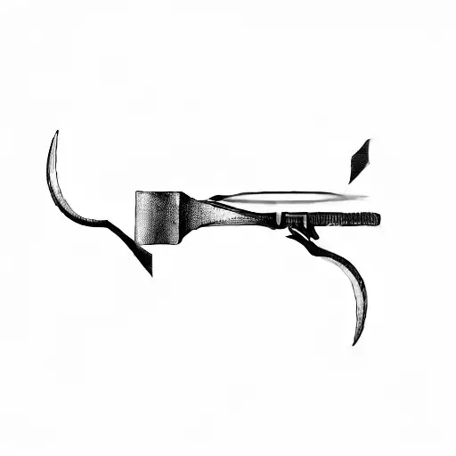 a pair of scissors tattoo design idea