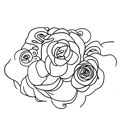 anxiety and flowers tattoo design idea