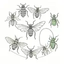 bugs tattoo design idea