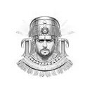 Roman centurion  tattoo design idea