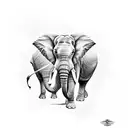 elephant gemini tattoo design idea