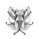 elephant gemini tattoo design idea