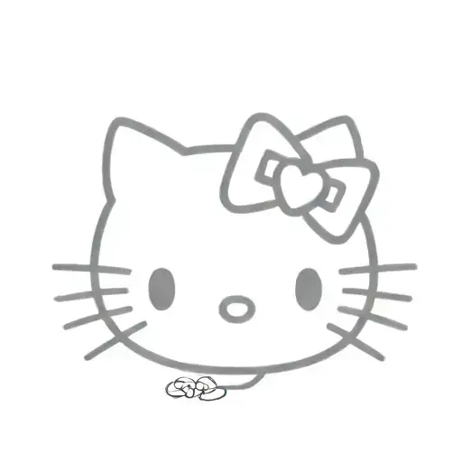 hello kitty face  tattoo design idea