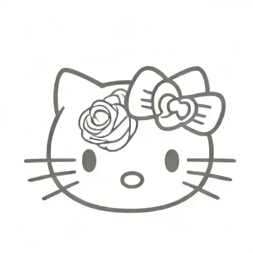 hello kitty face  tattoo design idea