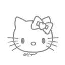 hello kitty face  tattoo design idea