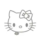 hello kitty face  tattoo design idea