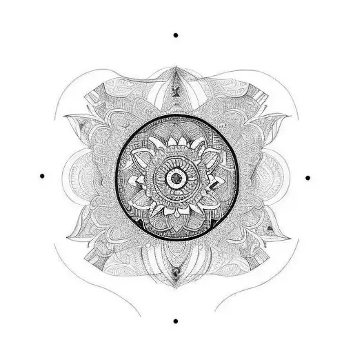mandala, feather, geometric fill, forearm  tattoo design idea