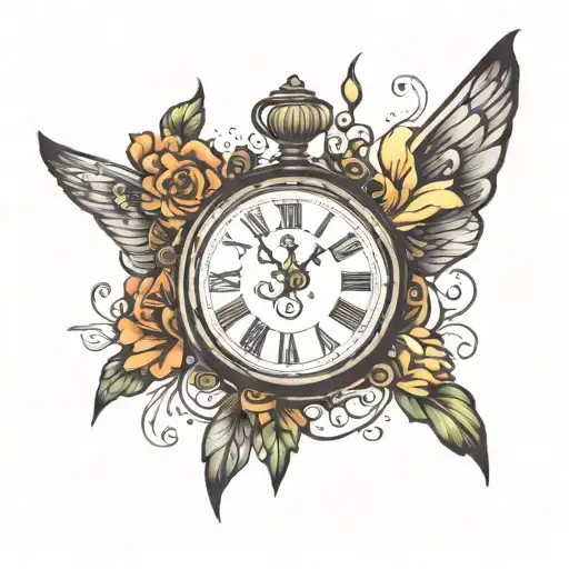 time waits for no one  tattoo design idea
