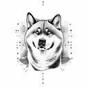 Akita Inu tattoo design idea