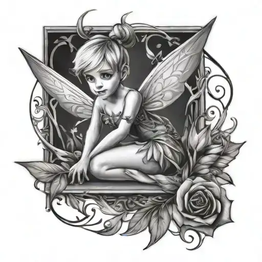 tinkerbell tattoo design idea