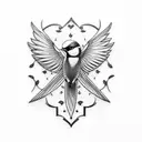  Swallow Birds tattoo design idea