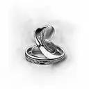 couples ring tattoo design idea