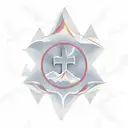 Christian cross with trees, mountains, and a swirl pattern tattoo design idea