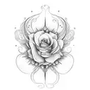 March birth flower spine  tattoo design idea