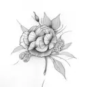 March birth flower spine  tattoo design idea