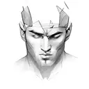 man boxing his dark shadow tattoo design idea