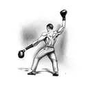 man boxing his dark shadow tattoo design idea