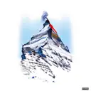 skiing matterhorn  tattoo design idea